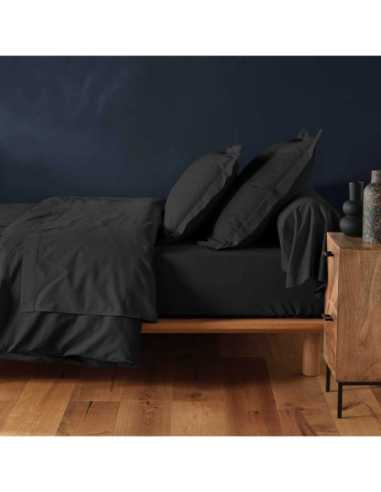 Drap-housse 140 x 190 cm Lina noir