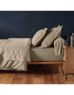 Drap-housse 140 x 190 cm Lina sable 2