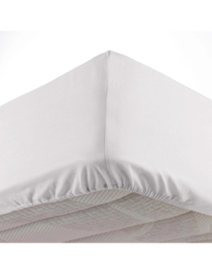 Drap-housse 140 x 190 cm Microfibre blanc