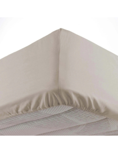 Drap-housse 140 x 190 cm Microfibre naturel