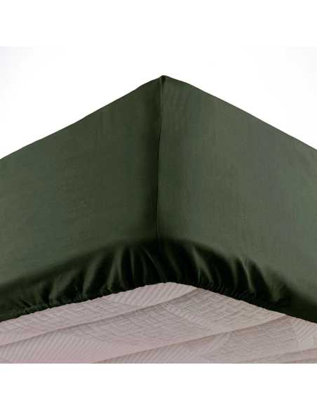 Drap-housse 140 x 190 cm Microfibre kaki