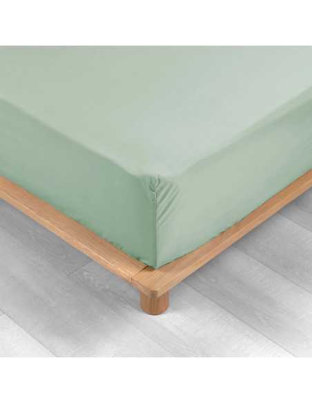 Drap-housse 140 x 190 cm Percale sauge