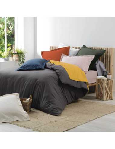 Drap-housse 140 x 190 cm Percale sauge