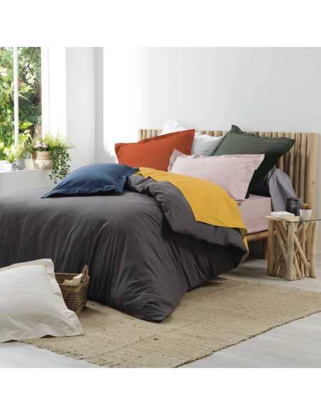 Drap-housse 140 x 190 cm Percale sauge