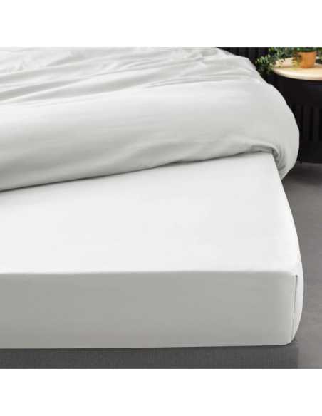 Drap-housse 160 x 200 cm Percale blanc
