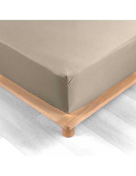 Drap-housse 180 x 200 cm Percale sable