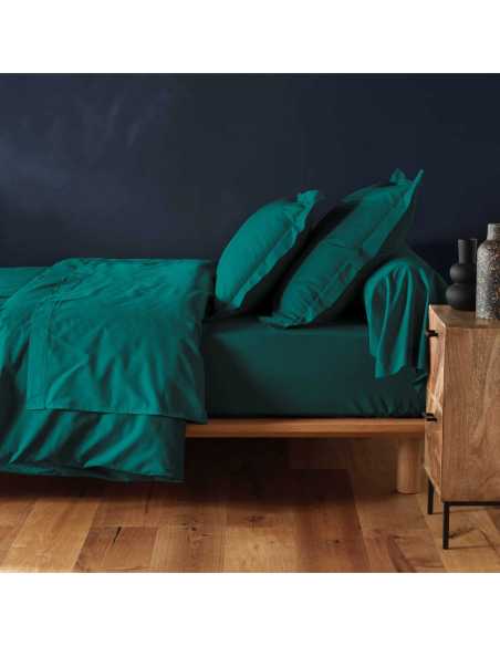 Drap-housse 90 x 190 cm Lina émeraude