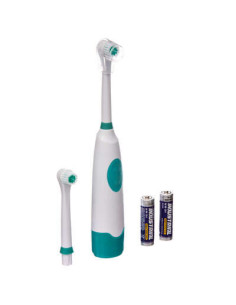 Brosse à dent électrique, 2 têtes et piles
