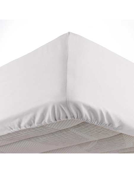 Drap-housse 90 x 190 cm Microfibre blanc