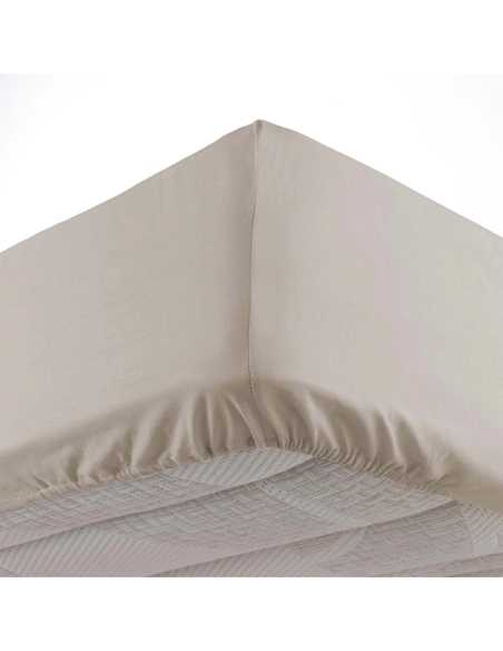 Drap-housse 90 x 190 cm Microfibre naturel