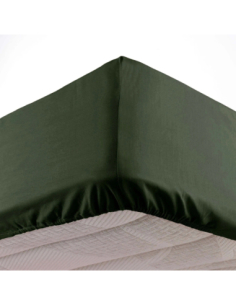 Drap-housse 90 x 190 cm Microfibre kaki