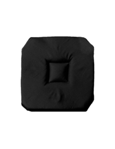 Galette de chaise 4 rabats 36 x 36 cm Essentiel noir