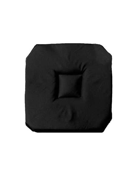 Galette de chaise 4 rabats 36 x 36 cm Essentiel noir