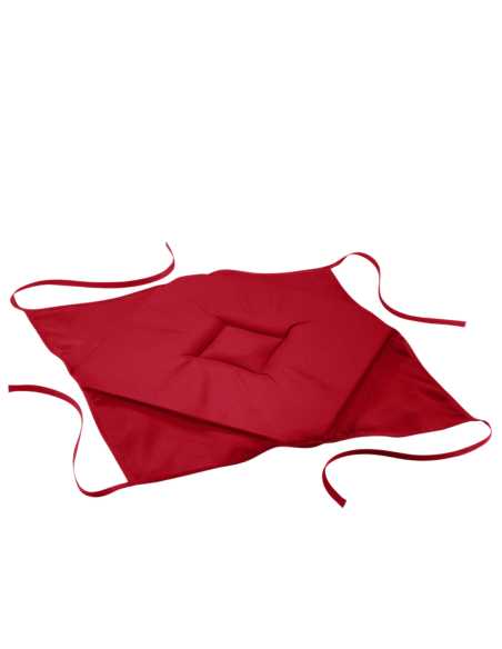 Galette de chaise 4 rabats 36 x 36 cm Essentiel rouge