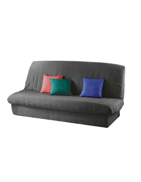 Housse de clic-clac matelassée 120 à 140 cm et 185 à 200 cm Essentiel béton