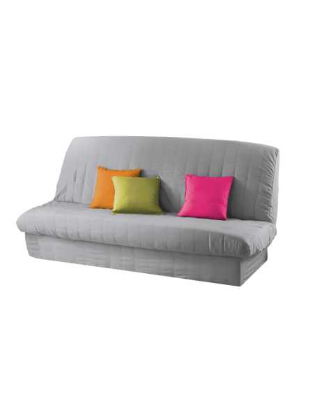 Housse de clic-clac matelassée 120 à 140 cm et 185 à 200 cm Essentiel gris clair