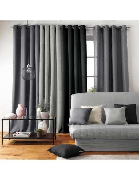 Housse de clic-clac matelassée 120 à 140 cm et 185 à 200 cm Essentiel noir