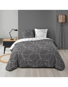 Parure de lit 3 pièces 240 x 220 cm Microfibre elton