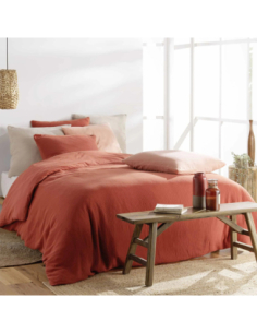 Parure de lit 3 pièces 240 x 220 cm Gaze de coton angélia blanc 2