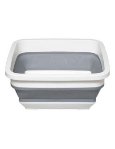 Bassine carrée rétractable 8 litres Blanc/gris