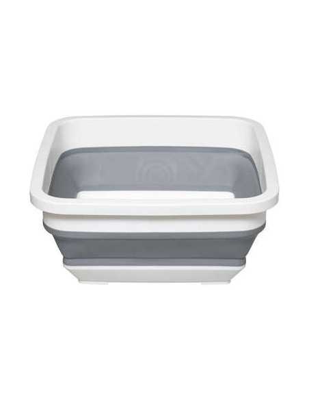 Bassine carrée rétractable 8 litres Blanc/gris