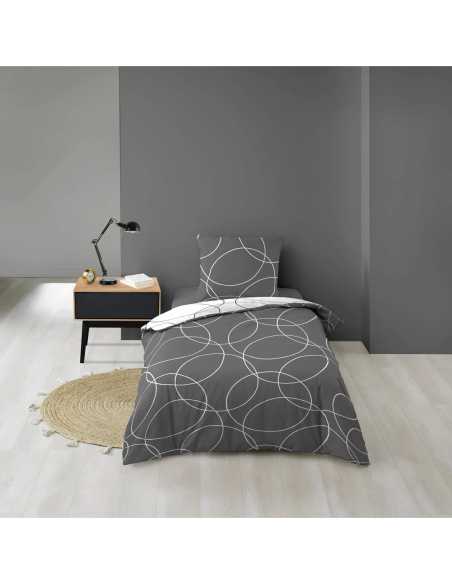 Parure de lit 2 pièces 140 x 200 cm Microfibre elton