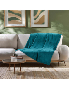 Plaid flanelle 125 x 150 cm Flanou bleu 2