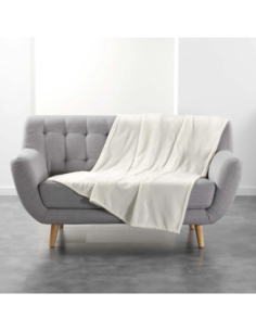 Plaid flanelle 125 x 150 cm Flanou naturel