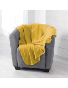 Plaid polaire 125 x 150 cm Milou jaune