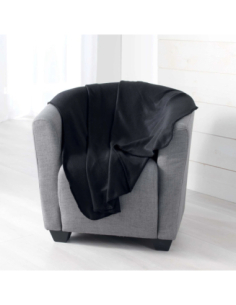 Plaid polaire 125 x 150 cm Milou noir