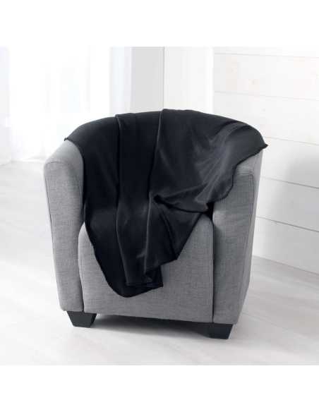 Plaid polaire 125 x 150 cm Milou noir