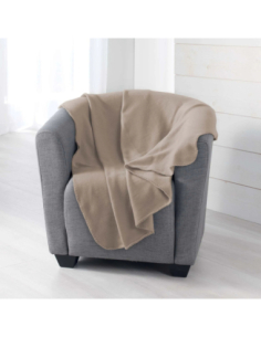 Plaid polaire 125 x 150 cm Milou taupe