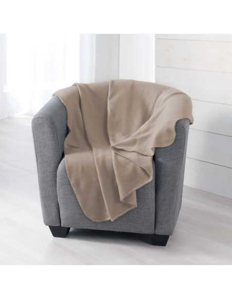 Plaid polaire 125 x 150 cm Milou taupe
