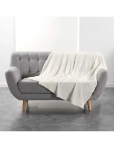 Plaid flanelle 180 x 220 cm Flanou naturel