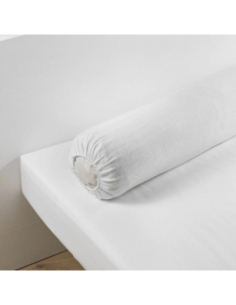 Protection de traversin 45 x 145 cm molleton blanc