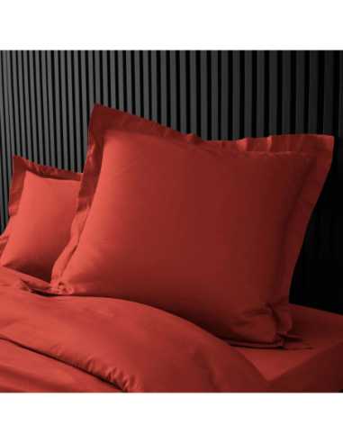 Taie d'oreiller 63 x 63 cm Percale tomette