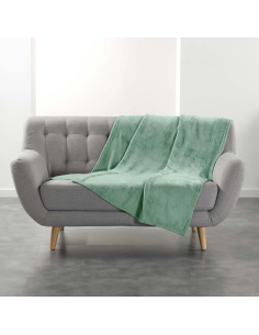 Plaid flanelle 125 x 150 cm Flanou sauge