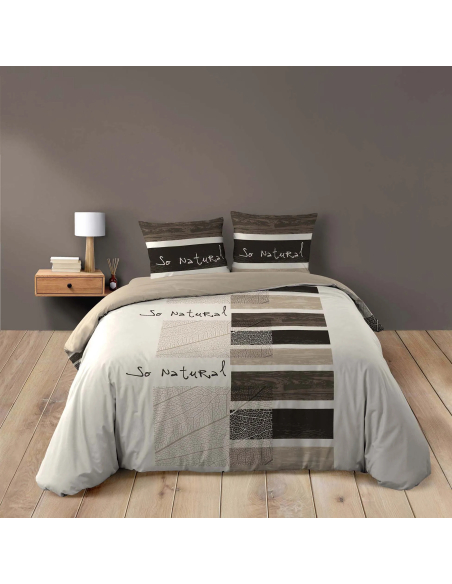 Parure de lit 3 pièces 200 x 200 cm Coton so natural