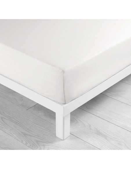 Drap-housse 180 x 200 cm Lina blanc