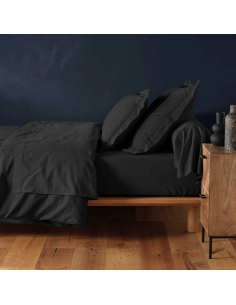 Drap-housse 160 x 200 cm Lina noir 2
