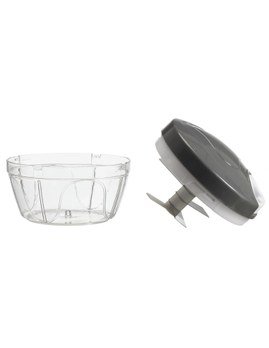 Hachoir manuel à ficelle 3 lames 450 ml – Coupe rapide légumes, fruits, herbes – Coloris aléatoire