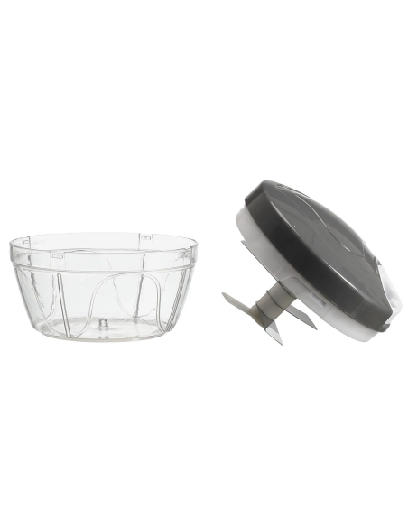 Hachoir manuel à ficelle 3 lames 450 ml – Coupe rapide légumes, fruits, herbes – Coloris aléatoire