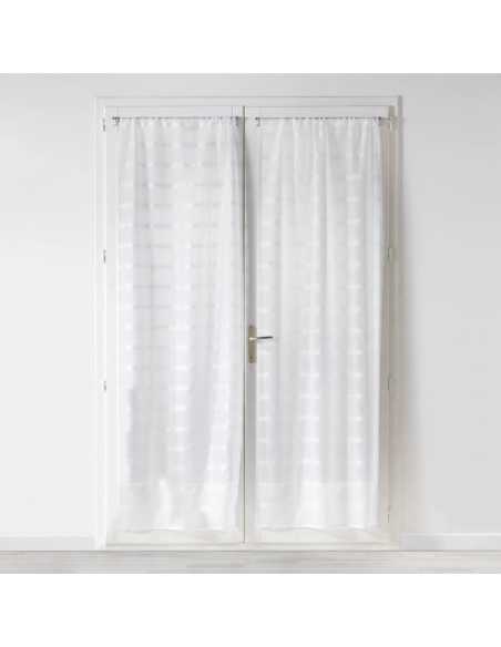 Paire de voilages à passants 2 x 70 x 200 cm Candide blanc