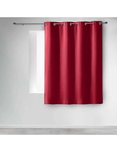Rideau à œillets 140 x 180 cm Occultant carmin