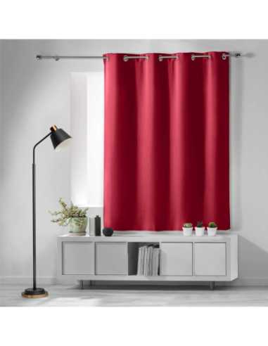 Rideau à œillets 140 x 180 cm Occultant carmin
