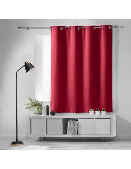 Rideau à œillets 140 x 180 cm Occultant carmin