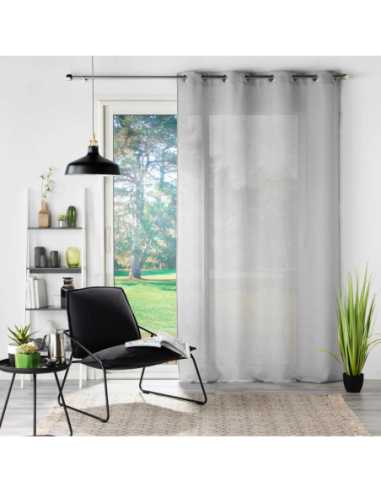 Voilage à œillets 140 x 180 cm Soane gris