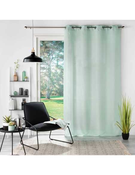 Voilage à œillets 140 x 180 cm Soane menthe