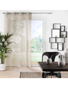 Voilage à œillets 140 x 240 cm Amani taupe 2