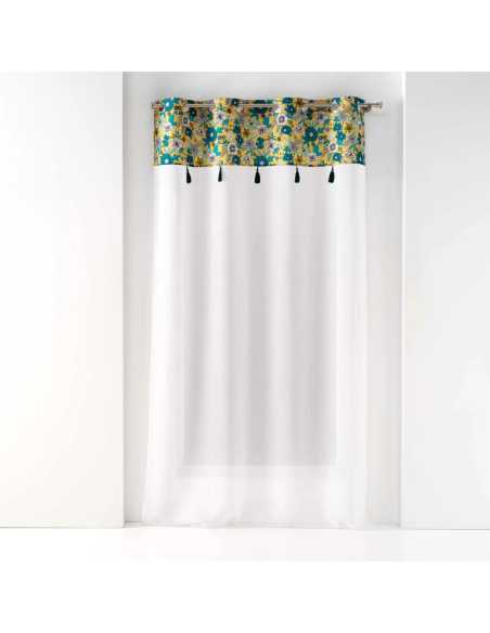 Voilage à œillets 140 x 240 cm Bohoflora jaune